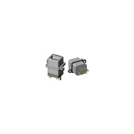 Amphenol Modular Connectors / Ethernet Connectors Rj45 Mod Jack, 8 Pos Vertical, No Leds MRJ548501